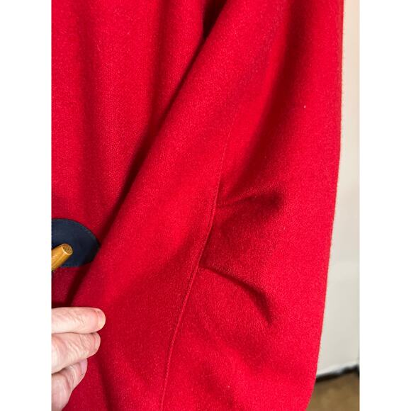 VTG women's Herman Kay wool red blend wool toggle‎ car coat 8 - Picture 3 of 12